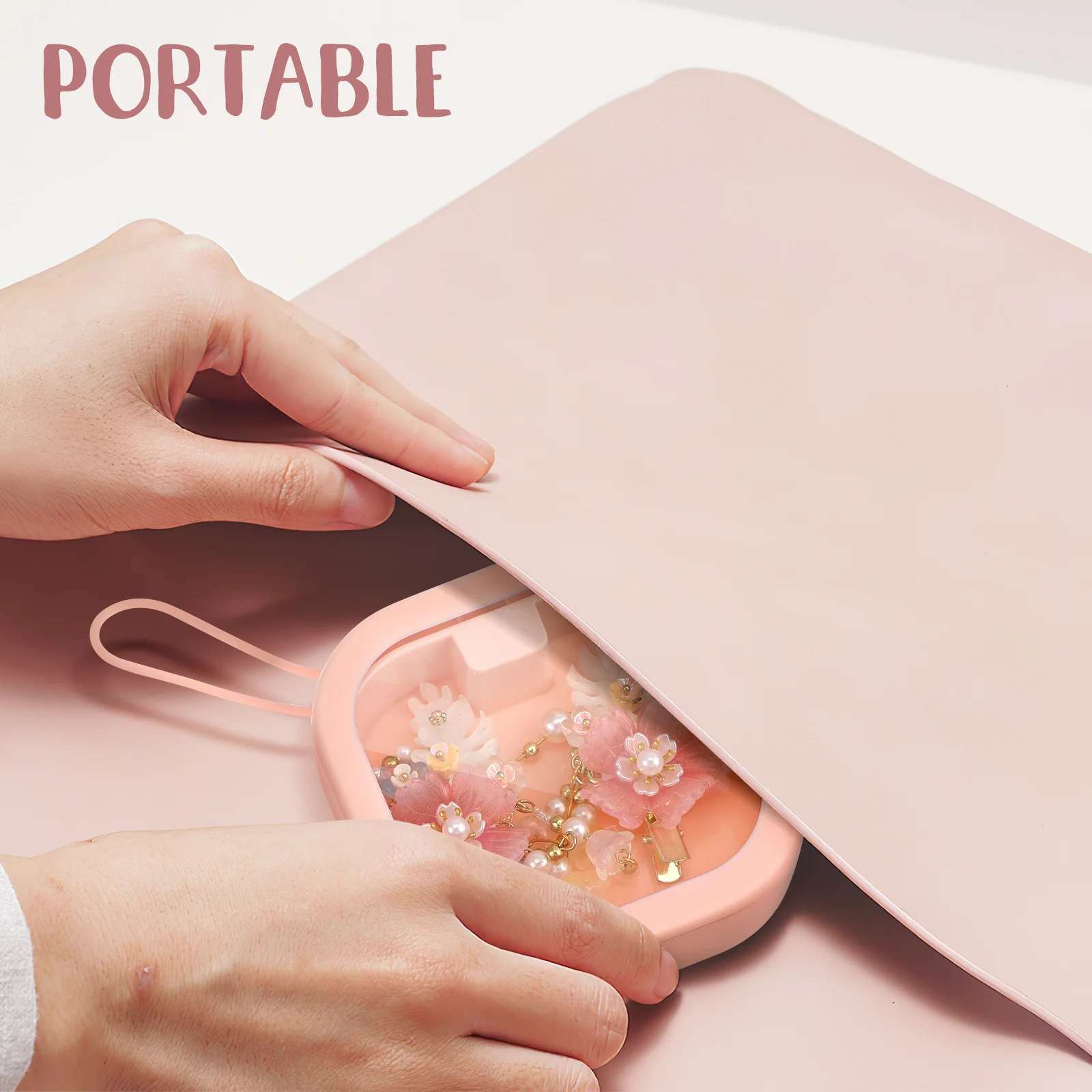 

2Pcs Hair Band Storage Box Creative Square Design Mini Jewelry Organizer Suitable for Desktop Wall Hanging Storage