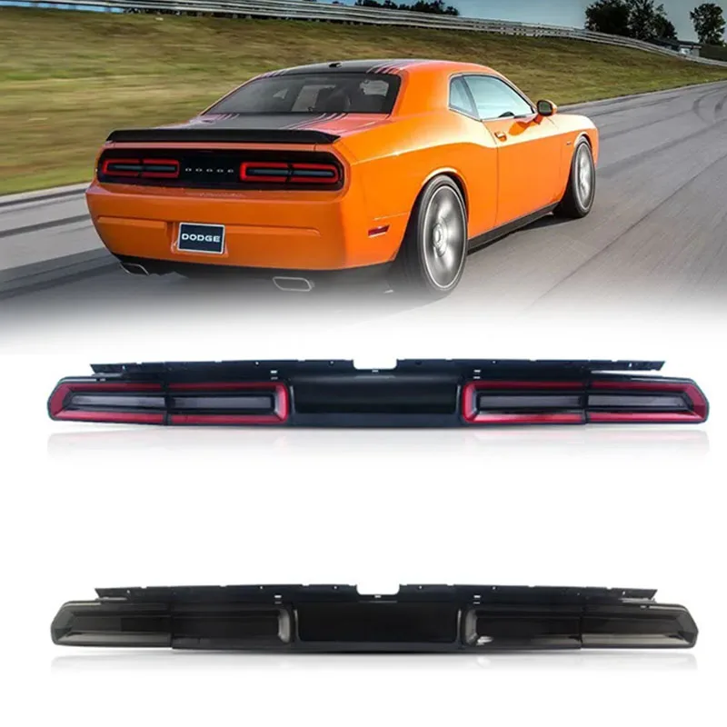 Car Taillights For Dodge Challenger 2008-2014 Rear LED + Dynamic Turn Signal + Running Light + Brake + Reverse Tail Lamp Assembl