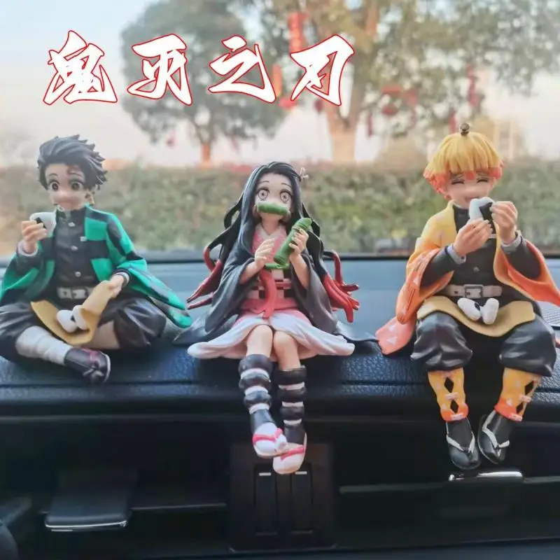 

Demon Slayer Car Decoration Ornaments Kamado Tanjirou Model Cute Ornaments Cartoon Kamado Nezuko Auto Parts Holiday Gift