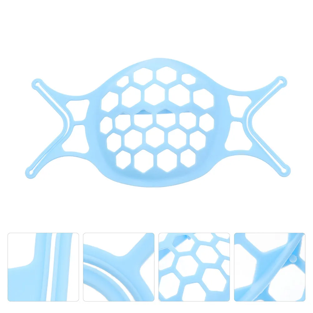 

4Pcs Reusable Silicone Mask Support Bracket Ergonomic 3D Mask Stand for Comfortable Fit Non Shake Secure Hold Lipstick Guard