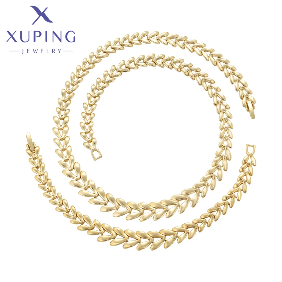 

Xuping Jewelry Copper Alloy New Arrival Charm Heart Romantic Necklace Bracelet Set for Women Girl Party Birthday Gift X000814006