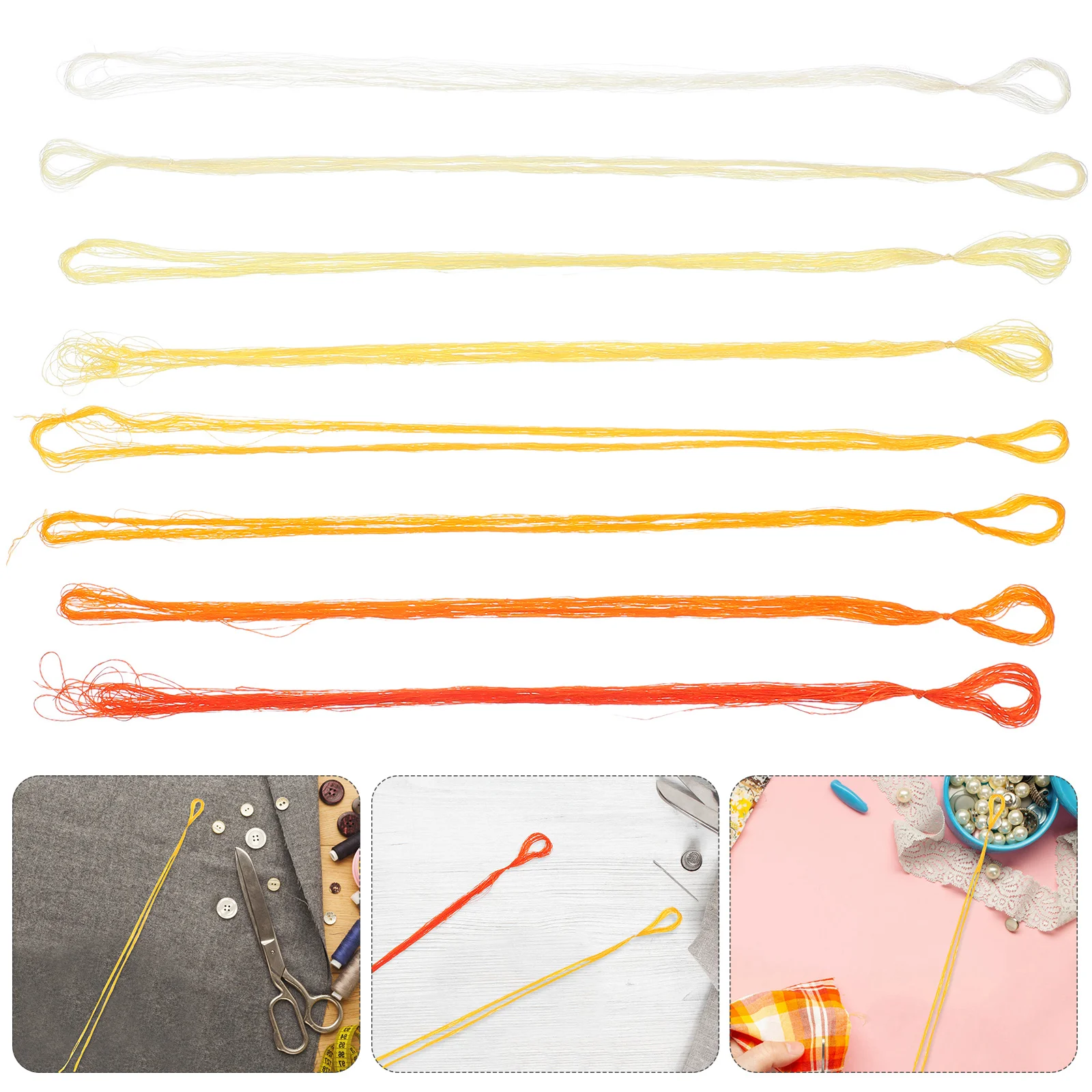 

8pcs Floss Assorted Colors For Hand Sewing Cross Stitch Home Decoration Natural Silk Thread Craft Chinese Silk Embroidery Sewing