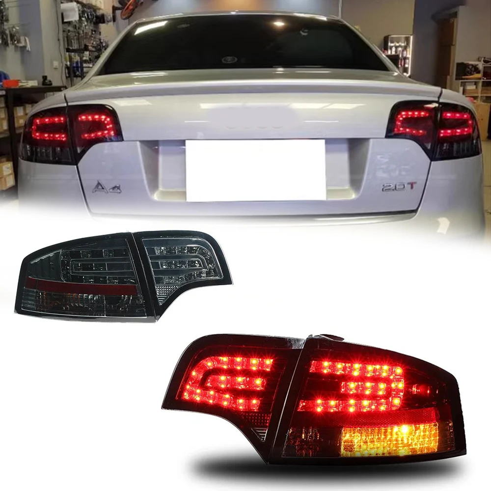 البوب LED أضواء خلفية لأودي A4 B7 2005-2008 نمط جديد كامل Led DRL سيارة المصابيح الخلفية الجمعية إشارة الملحقات تعديل مصباح