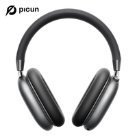 Picun F5 ANC Wireless Bluetooth 5.3 Headphones Hi-Res Audio Over Ear Headset 25dB Adaptive Noise Cancellation Earphones 50H