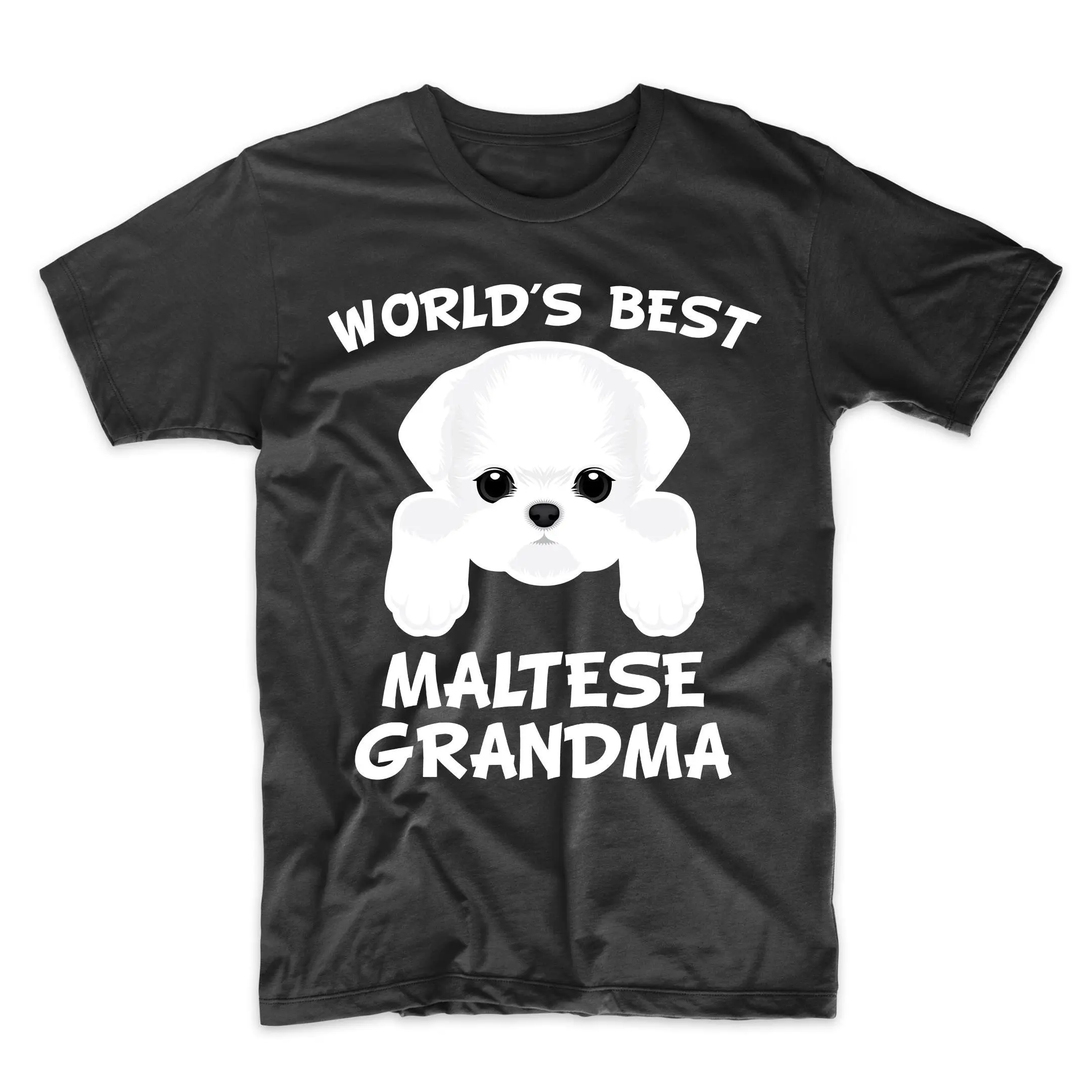 Maltese Grandma T Shirt World'S Best Dog Granddog