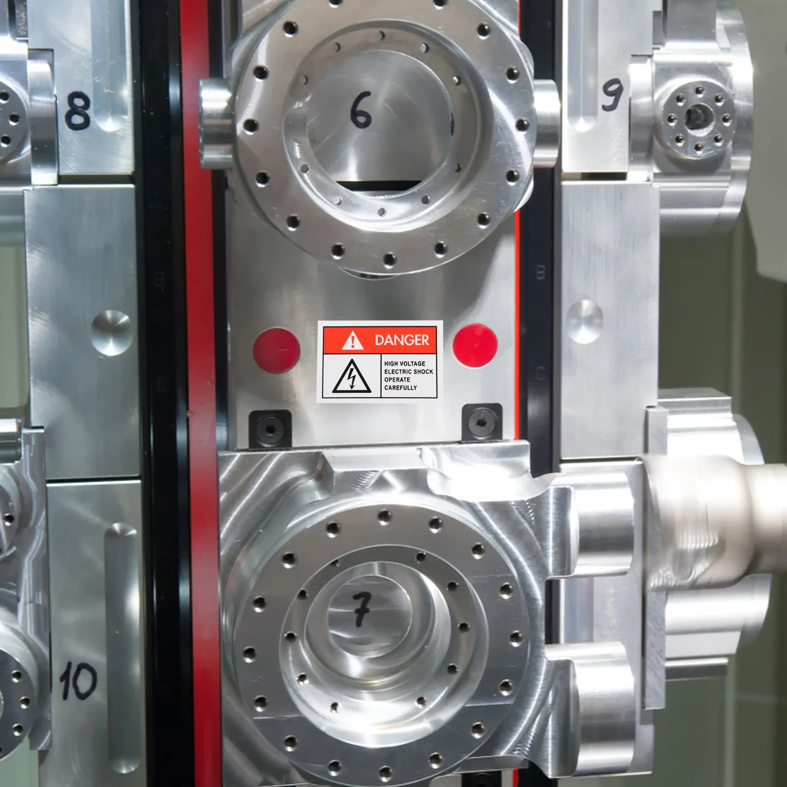 6pcs Anti-electric Shock Labels High Voltage Warning Decals Equipment Sticker Synthetic Paper Safety Sign Traffic Signs