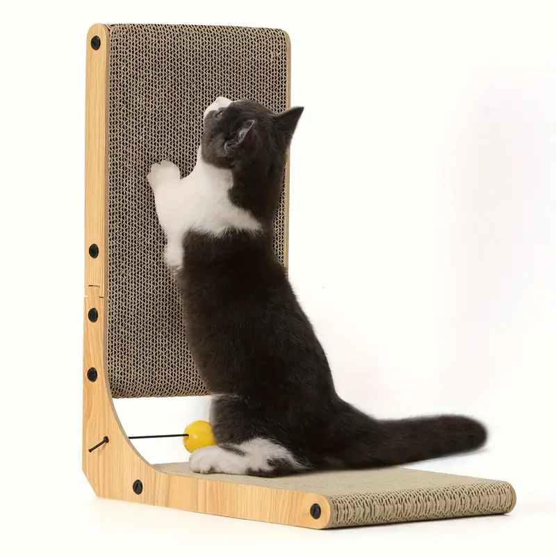 

Indoor Cat Scratching Board For Small To Large Cat Corrugated Board-Covered Cat Scratching Pad With Bell And Built-in Toy