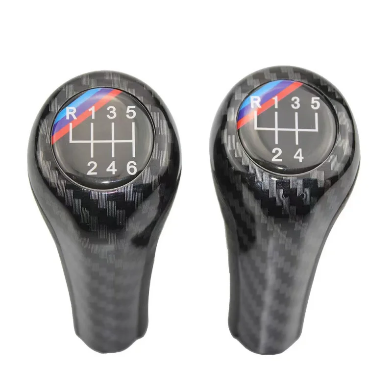 Fibra de carbono manual automóvel 5 6 velocidade engrenagem vara shift botão shifter para bmw 1 3 5 6 séries e30 e32 e34 e36 e38 e39 e46 e53