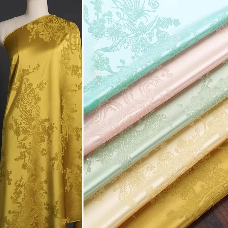 

Жаккардовая ткань с уксусной кислотой Феникс Утун, шелковое скользкое драпированное дышащее платье, полуюбка, китайская рубашка, топ, ткань ханьфу