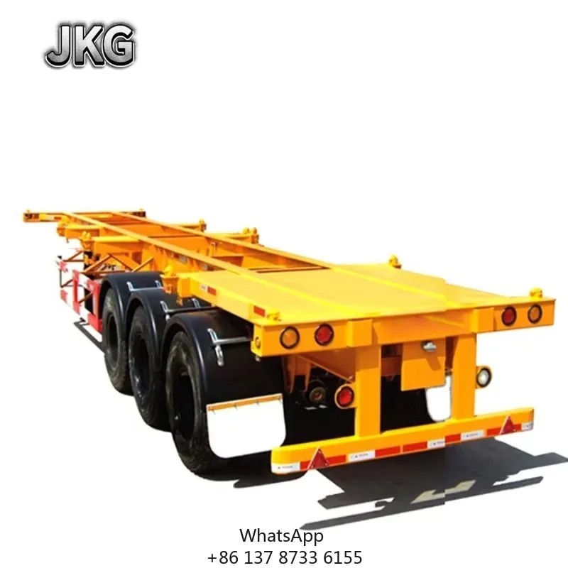 

45ft Skeleton Container Chassis Semi Trailer 20 Ft To 40 Ft Extendable Container Chassis Standard 20 Container Chassis