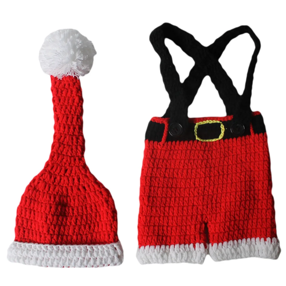 

Christmas Costume Babies Newborn Christmas Clothes For Babies Photography Festival Costume Set Knit Fabric Warm Baby Clothes