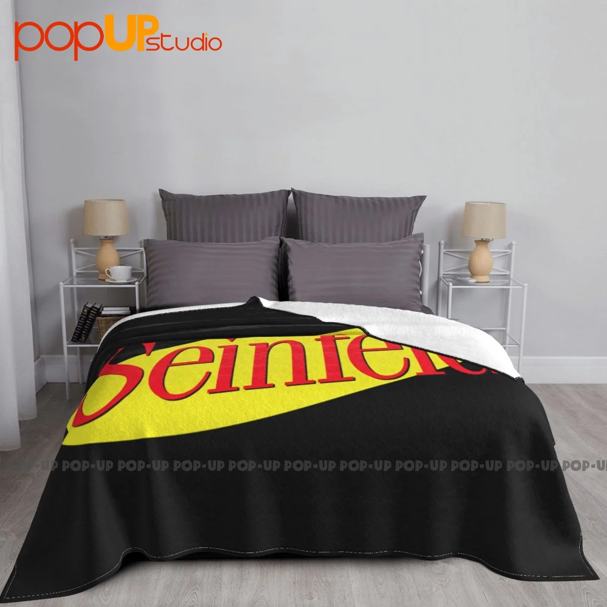 Seinfeld Tv Show Logo Blanket Warm New Style High-Quality Faux Fur Throw Machine Washable