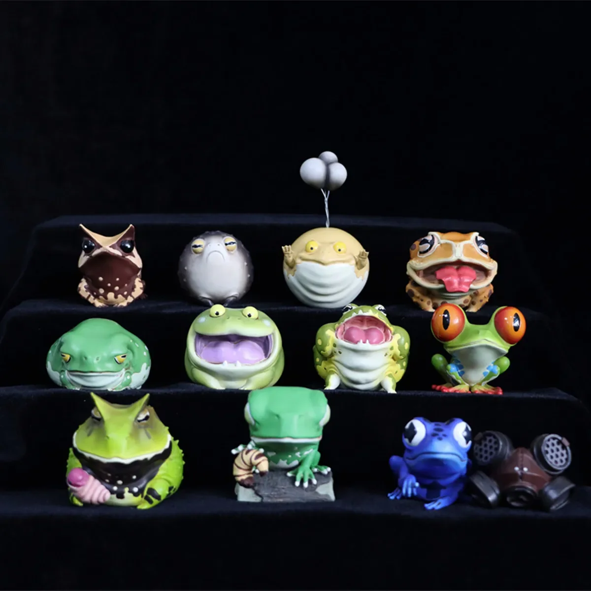 

11Pcs Frog Planet Realistic Model Blind Box Animal Collector Poisondartfrog Decor Rhinella Marina Megophrys Nasuta Mystery Box