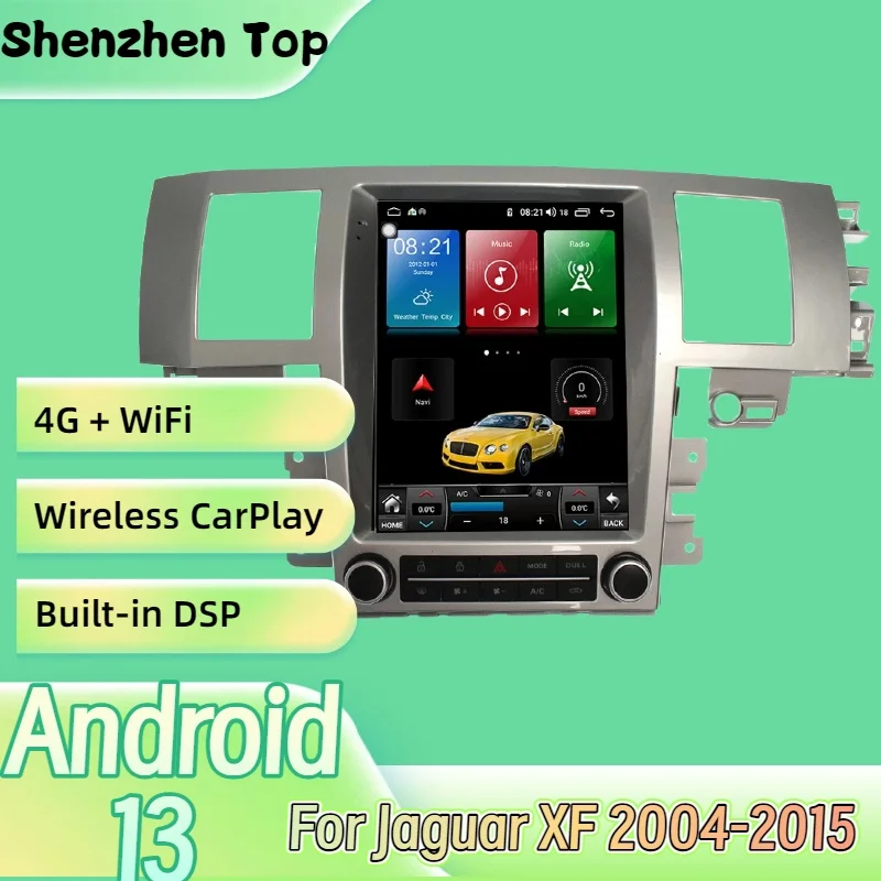

For Jaguar XF 2004 2005 2006 2007 2008 2009-2015 Android 13 Car Audio Car GPS Navigation for Car Multimedia Stereo Apple Carplay