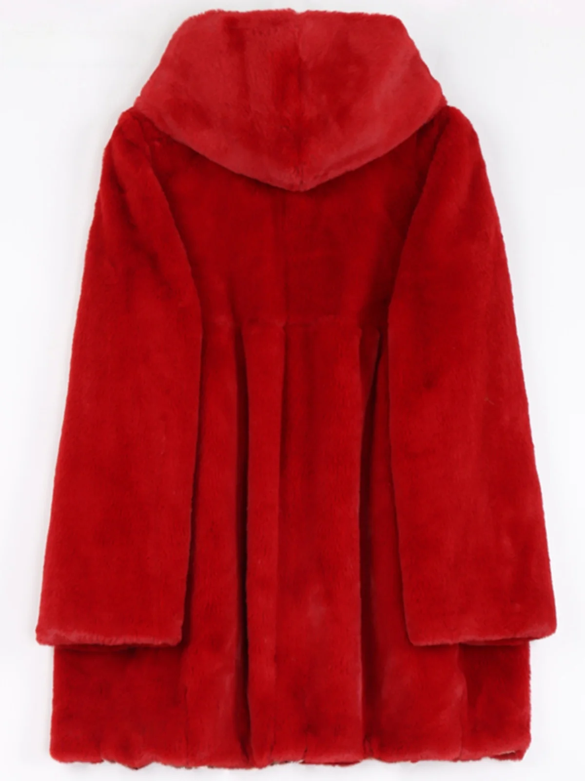 Fashionable Thin Leather Jacket Women's Mid-Length Hooded High Waist Slimming Eco-Friendly Young Style Korean Version Commute...