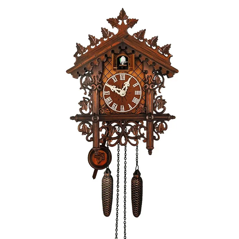 Modern Watch Silent Clocks Wall Home Decor Living Room Decoration Giff Vintage Cuckoo Wall Clock Wood Pendulum Clock Creative