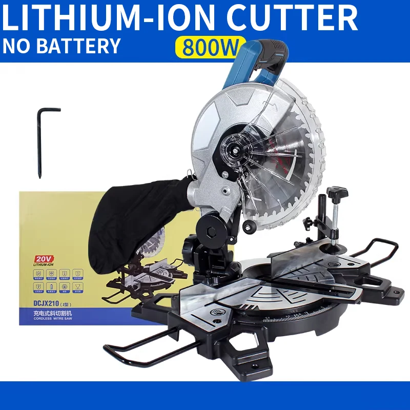 

45° Brushless Lithium-Ion Mitre Saw, Adjustable Angle, 4.0/6.0/8.0Ah Lithium-Ion Battery, for cutting metal, wood, and PVC pipes
