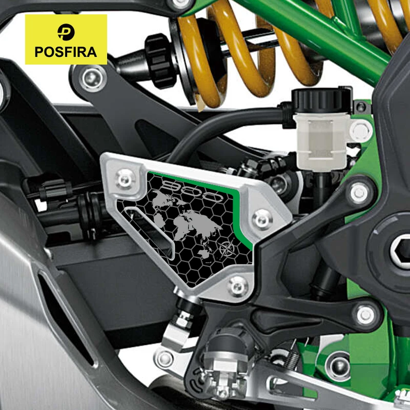 

POSFIRA Motorcycle Footrest Panel Stickers Vinyl Decal for Kawasaki Z900 Z 900 2024 2023 2022 2021 2020 2017-2019 Accessories