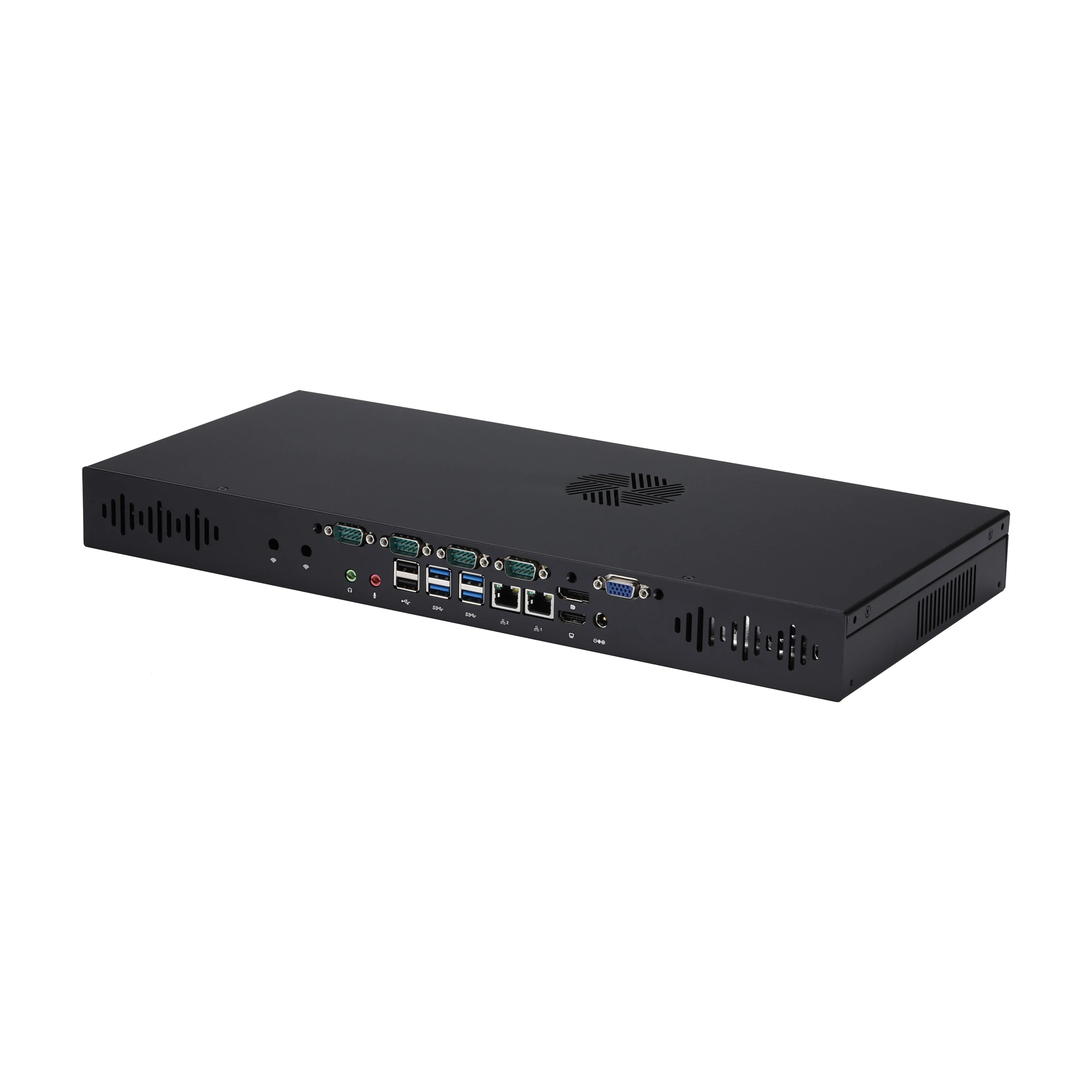Qotom Q71200X 6 RS232 1U Rackmount Industrial Mini PC 2x 2.5G LAN 8 USB