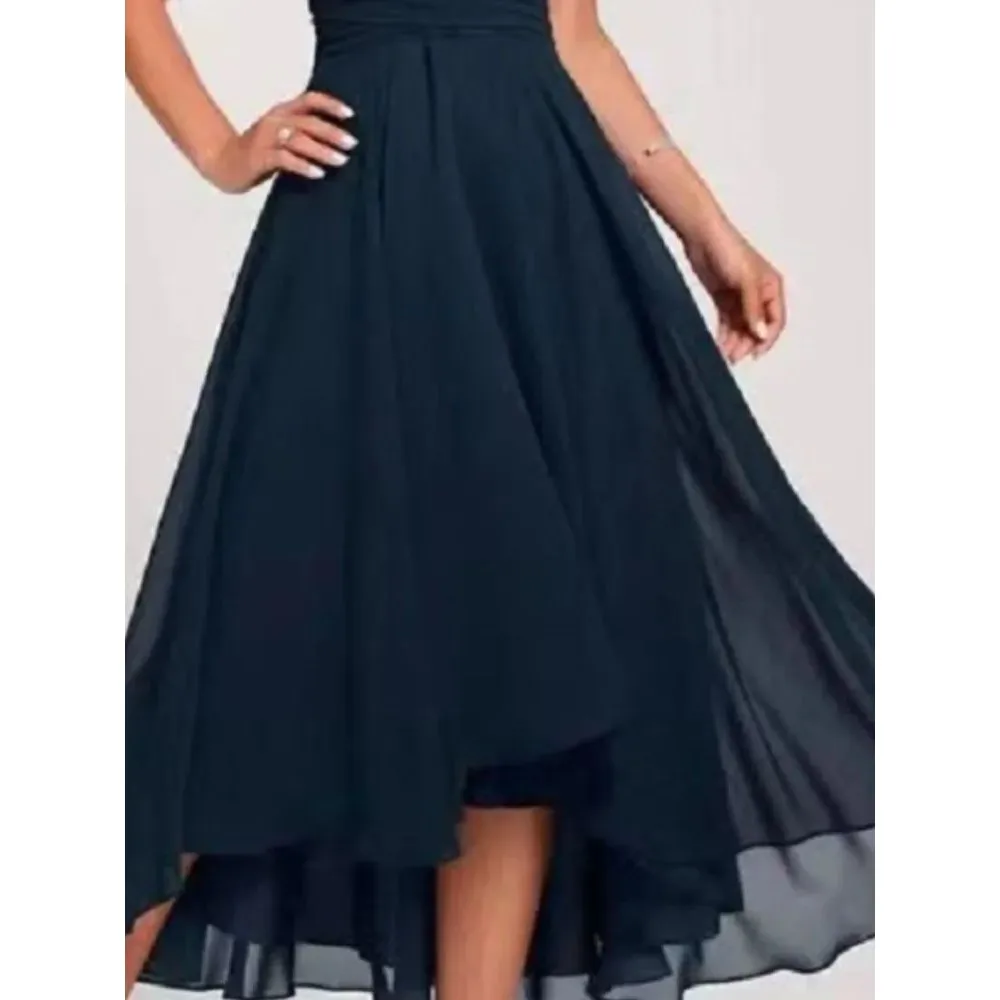 Vestidos de gasa con cuello en V y temperamento a la moda para mujer, vestidos es coloridos para mujer, adecuados para...