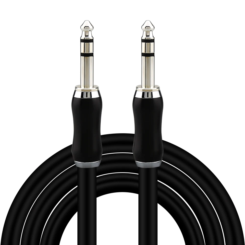 Audiocrast WH807 legno di sandalo 6.35 palissandro placcatura argento 6.35 Stereo mono 6.5mm maschio presa connettore filo microfono