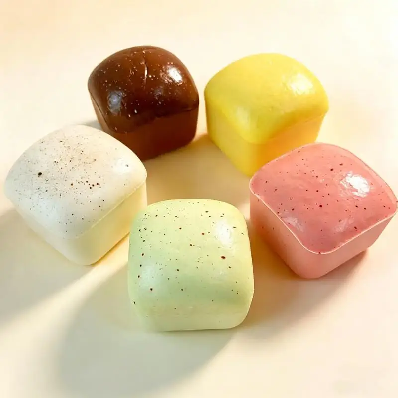 Simulated Square Bread Squeeze Toy Stress Relief Slow Rising Small Toast Sensory Fidget Toys For Anxiety ADHD Kids Adult