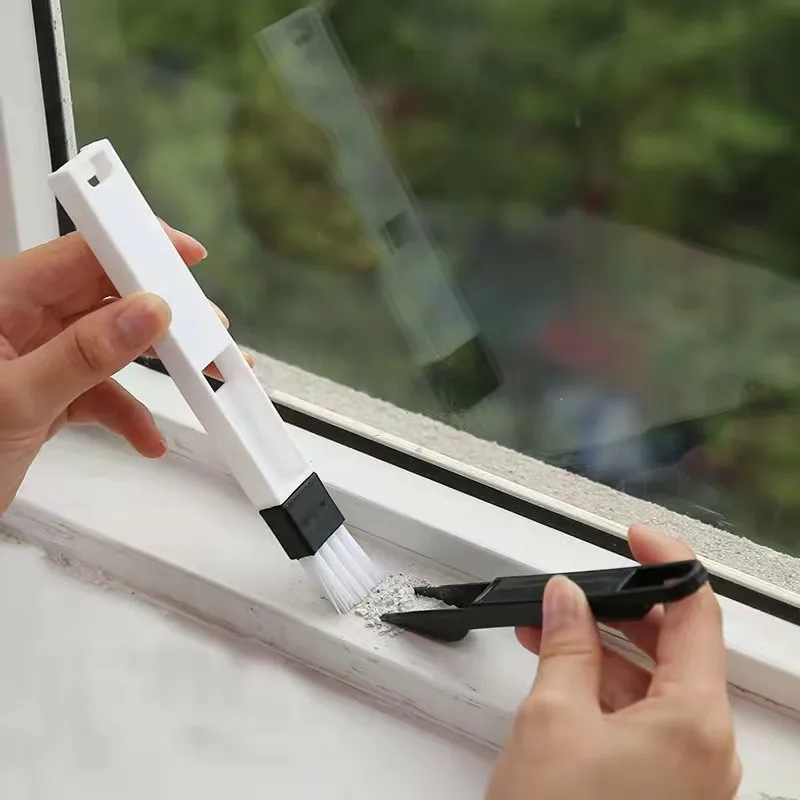 Window Groove Cleaning Brush Screen Cleaning Tool Computer Aperture Small Brush With Dustpan For Computer Laptop Keyboard