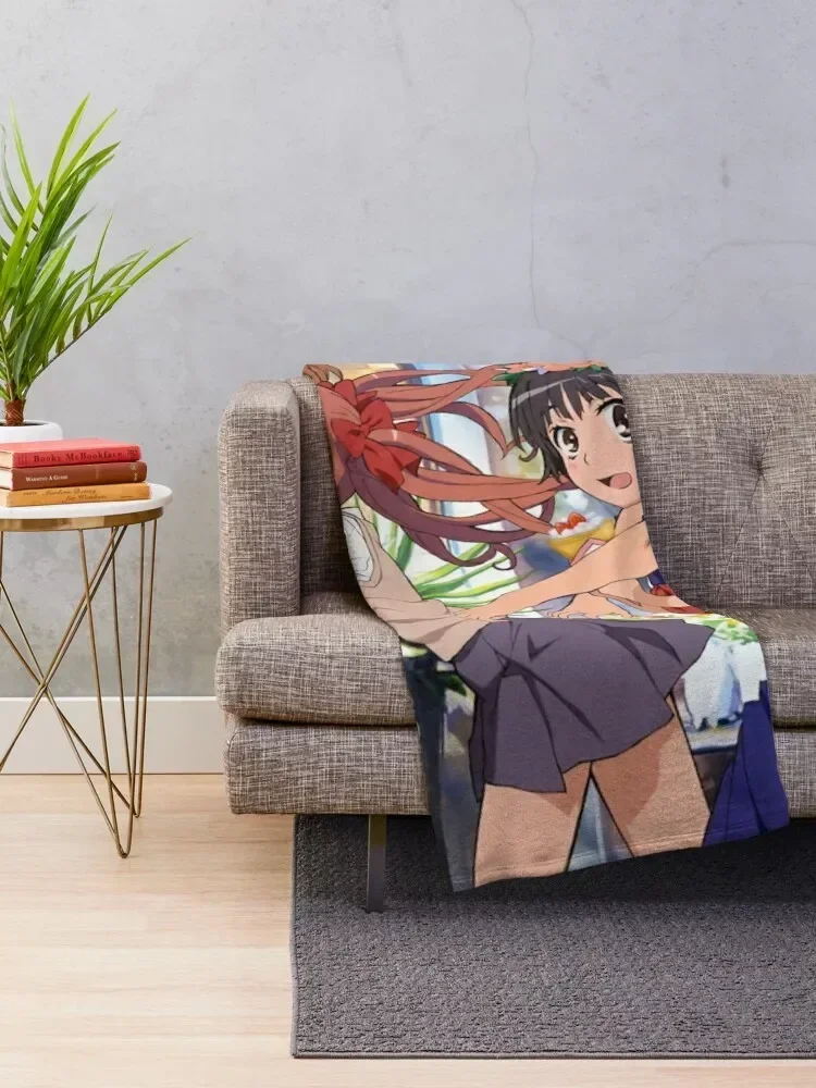 Toaru Kagaku - Misaka Mikoto, Shirai Kuroko, Saten Ruiko, Uiharu Kazari Throw Blanket Stuffeds Plush Vintage Blankets