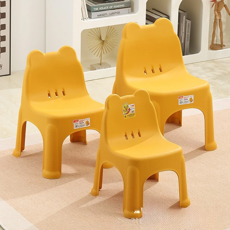 Schienale per sedia per bambini in plastica per bambini Seggiolino per bambini Poltrona per bambini Sgabello da pranzo Casa Asilo nido Camera da letto