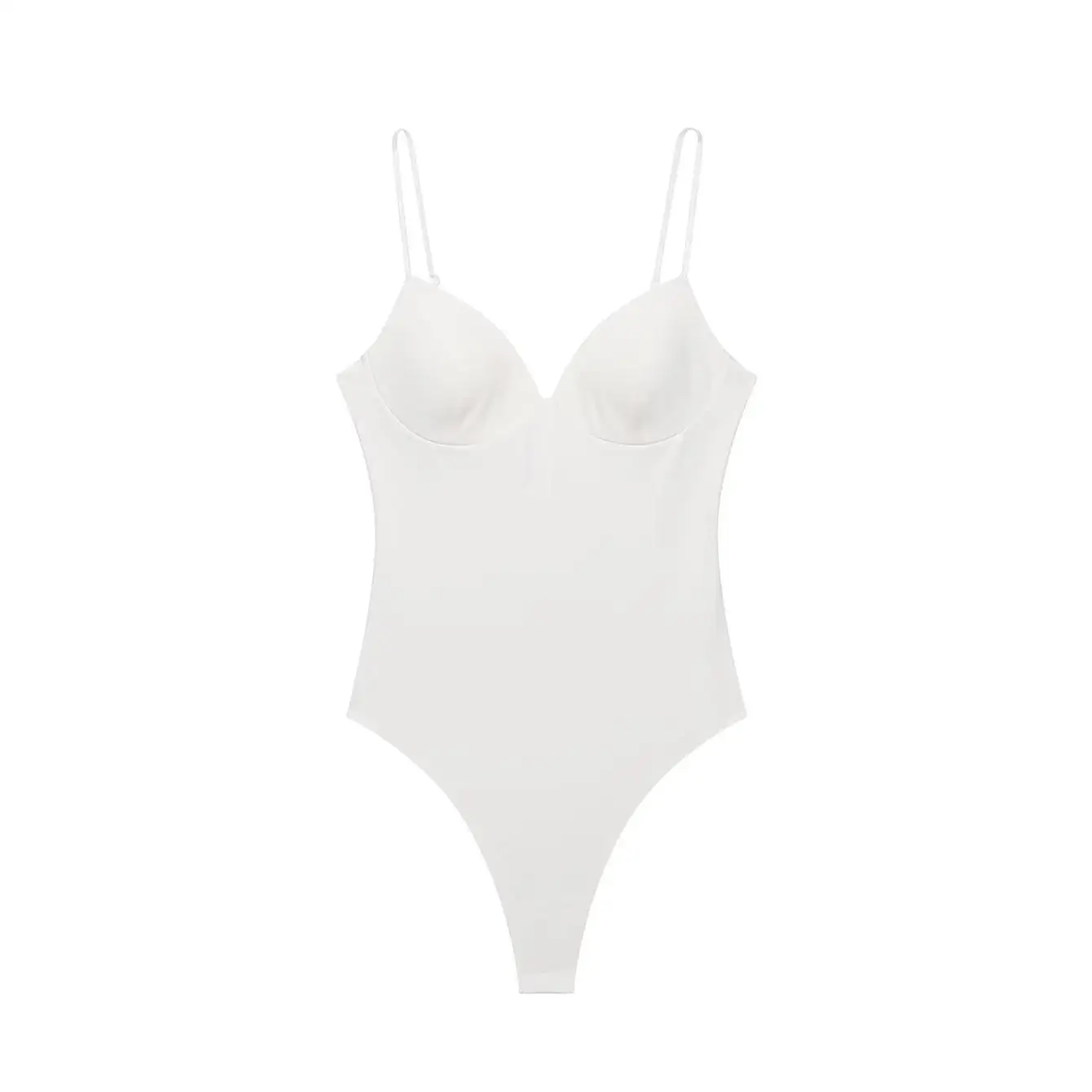 TFMLN Sommer Damen Bodysuit mit Herzausschnitt, ärmellos, einfarbig, Trägerlos, Thong, Body Shaper, Alltagskleidung, 2026 Neu – Detail 7