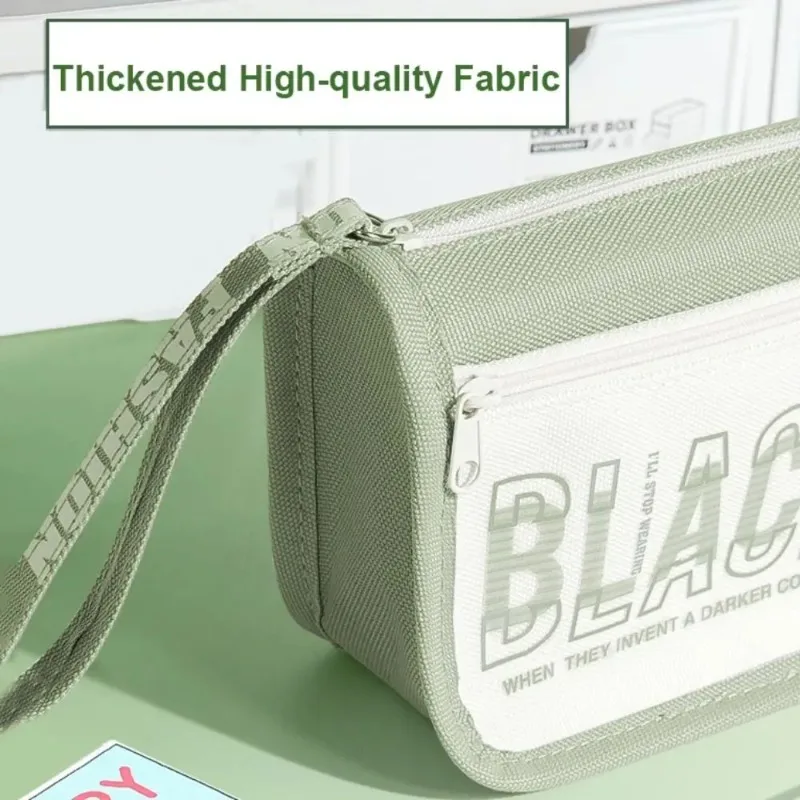 New Large Capacity Pen Bag Handheld Creative Cosmetic Bag Portable High Quality Stationery Bag School