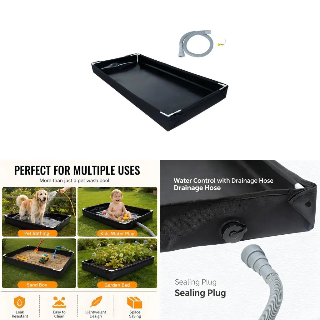 62KD Shallow Drain Tray with Hose for Portable Air Conditioner Water