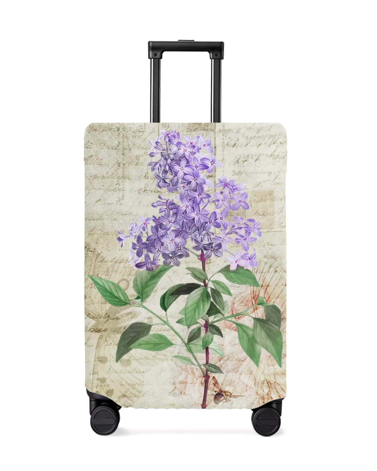 

Vintage Plant Lavender Purple Flower Luggage Protective Cover Travel Accessories Suitcase Elastic Dust Case Protect Sleeve