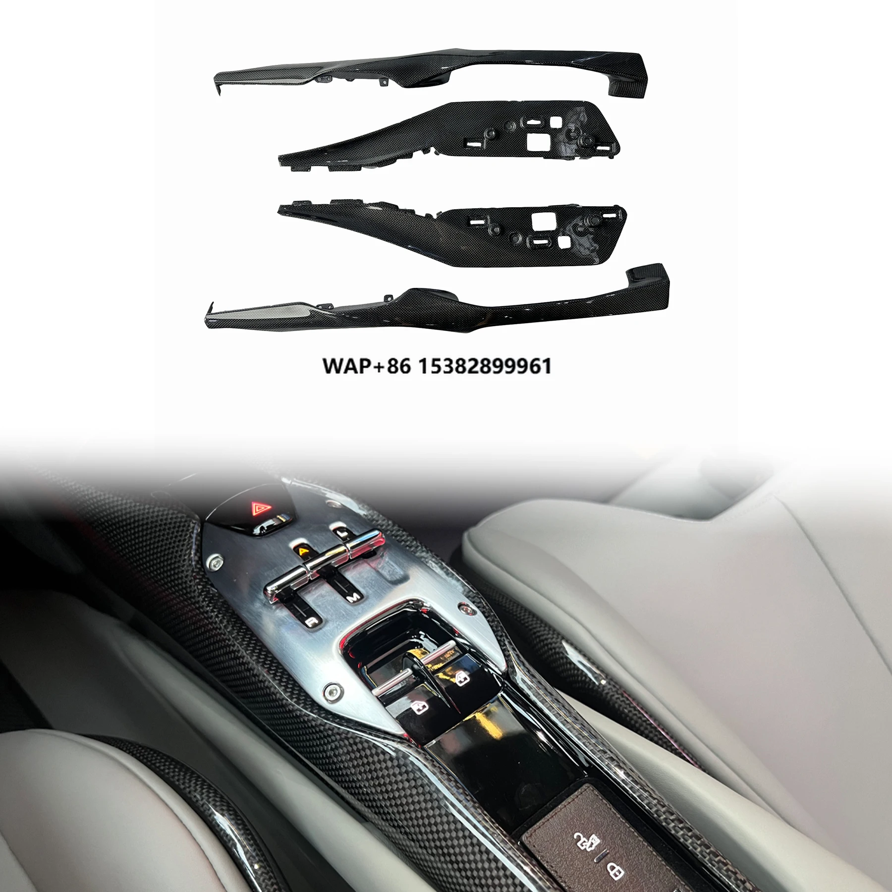 Ferrari 296 peças automotivas estilo oem, fibra de carbono seca, acessórios automotivos, painel de controle central de mudança interior do carro, ferr