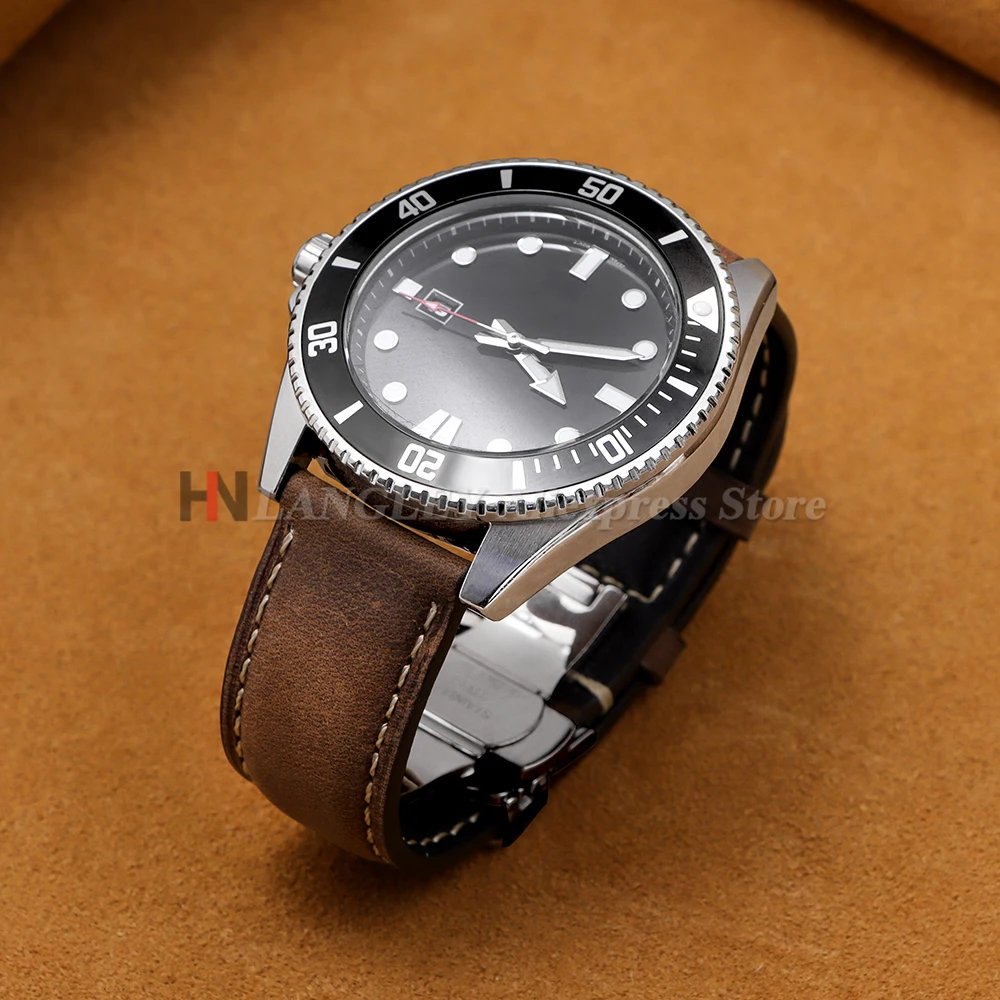 14mm 16mm 18mm 20mm 22mm 24mm Cowhide Leather Watch Strap for Seiko for Rolex Quick Release Wrist Band Butterfly Buckle Bracelet