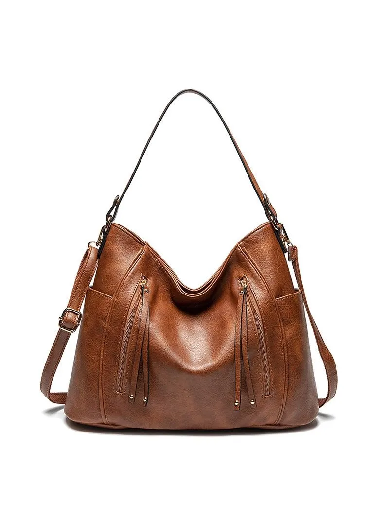Luksusowe torebki damskie torebki damskie znane markowe torby skórzane designerskie torebki 2024 w stylu Vintage Big Hobos damskie Bag Sac bolso — zdjęcie 2