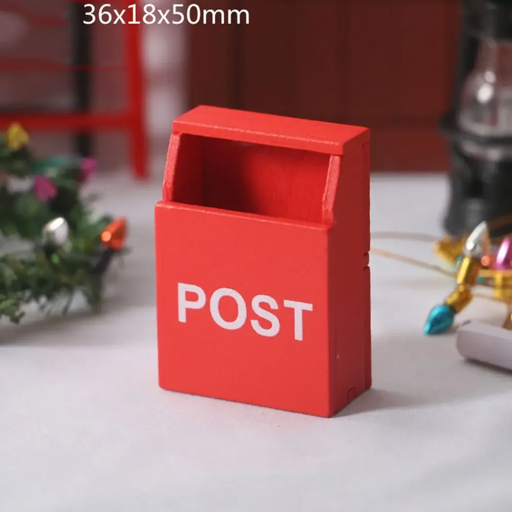 อุปกรณ์ตกแต่งตุ๊กตาจิ๋ว งานฝีมือ กล่องจดหมายจิ๋ว ของตกแต่งคริสต์มาส ประตูไม้จำลอง บันไดจำลอง