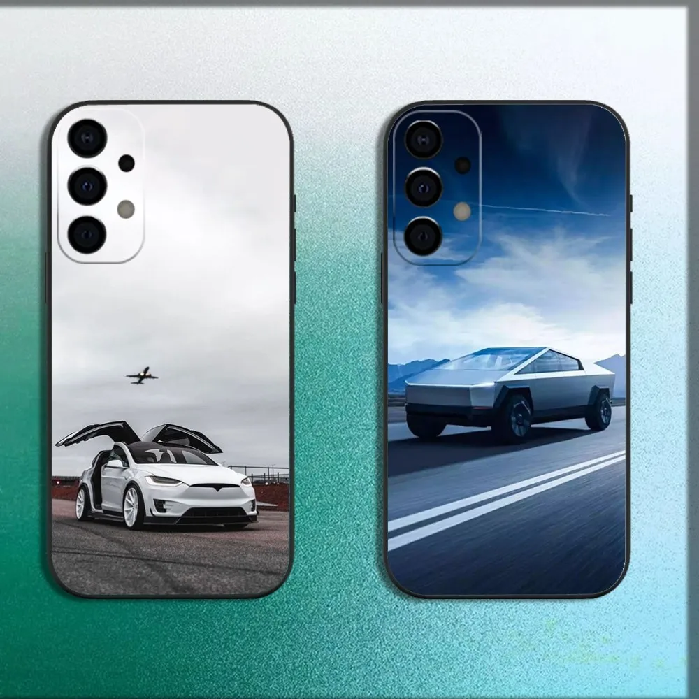 

Electric T-Teslaes-S Car Phone Case For Samsung Galaxy A13,A21s,A22,A31,A32,A52,A53,A71,A80,A91 Soft Black Cover