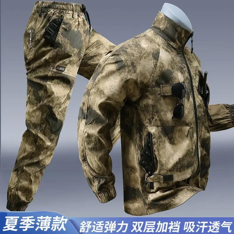 Ukraiński żołnierz czołgu letni cienki, odporny na zużycie kombinezon kamuflażowy męski