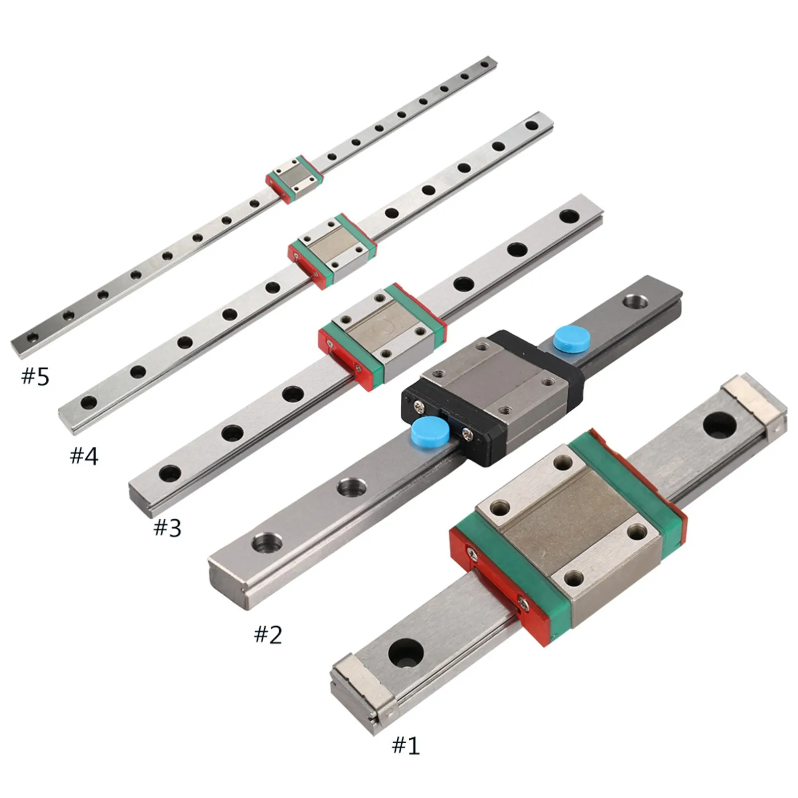 Linear Guide Rail, 100-450mm 1pc LML12B Miniature Linear Rail Guide 12mm Width Slide Block