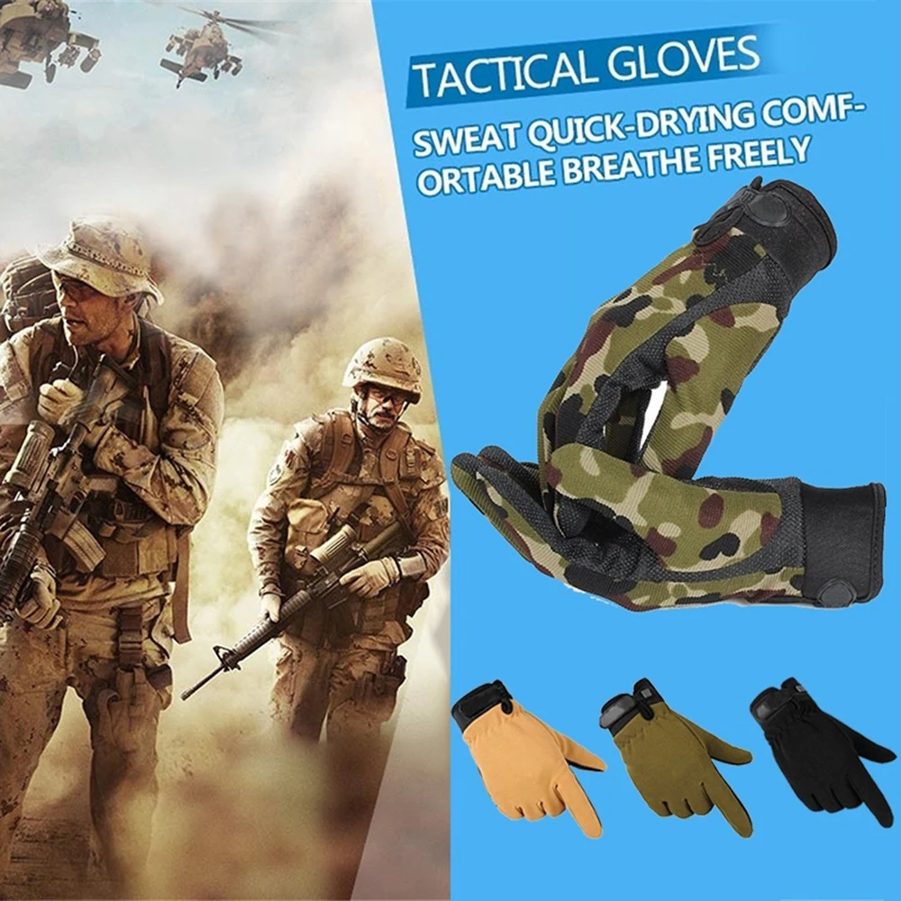 Guantes tácticos de ciclismo Primavera Verano escalada Camping senderismo guantes antideslizantes entrenamiento Fitness guantes de motocicleta para hombres y mujeres