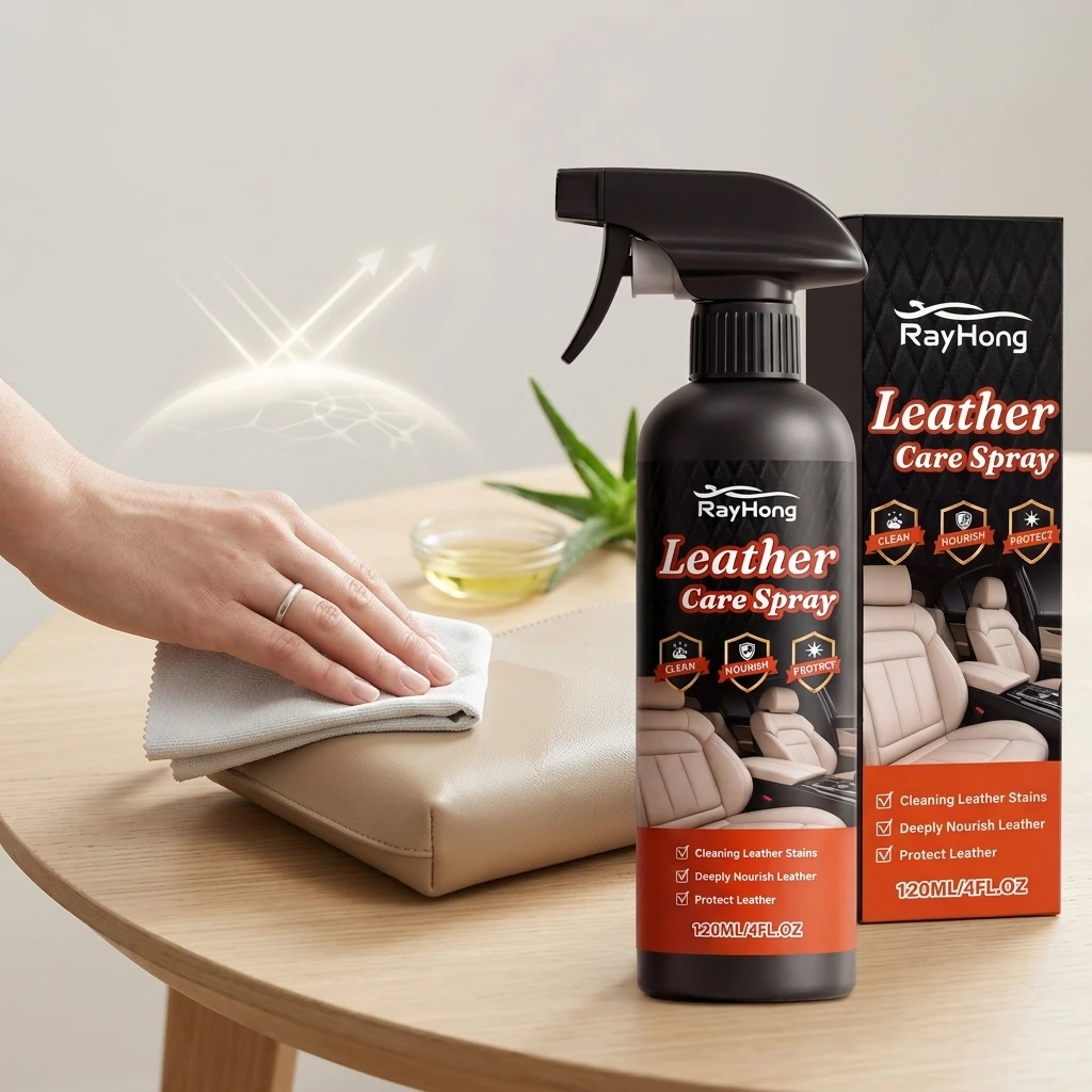 Car Leather Clean Spray Repair Scratch Prevent Cracks Nourish Dry Aging Leather Seat Maintenance Care Interior Refurbish Liquid