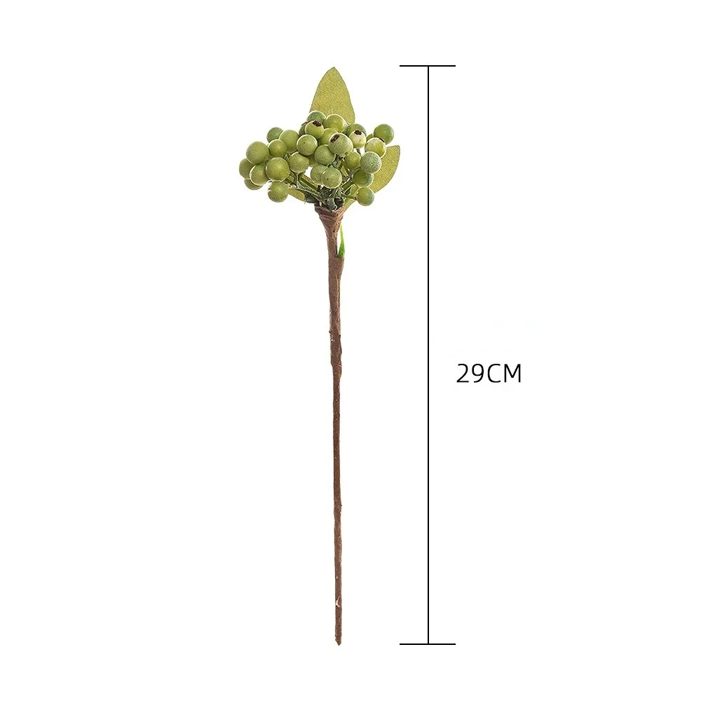 29cm Artificial Green INS Bean Branch Berry Decoracion Para El Hogar Flower Home Decoration Wedding Fake Flower