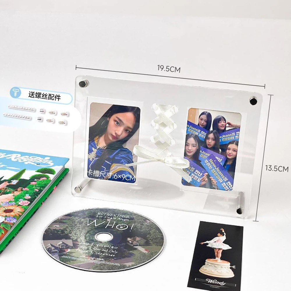 INS Photocard Holder CD Photocard Frame Acrylic Photo Frame Transparent Idol Photo Card Protective Frames Picture Display Stand