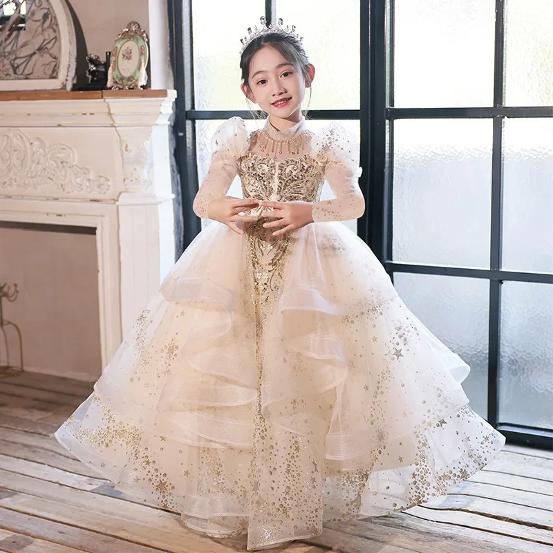 Princess Dress Child Girl Evening Dress Elegant  Party Dresses Girl Kids Birthday Dresses for Girls From 8 to 12 Years Old