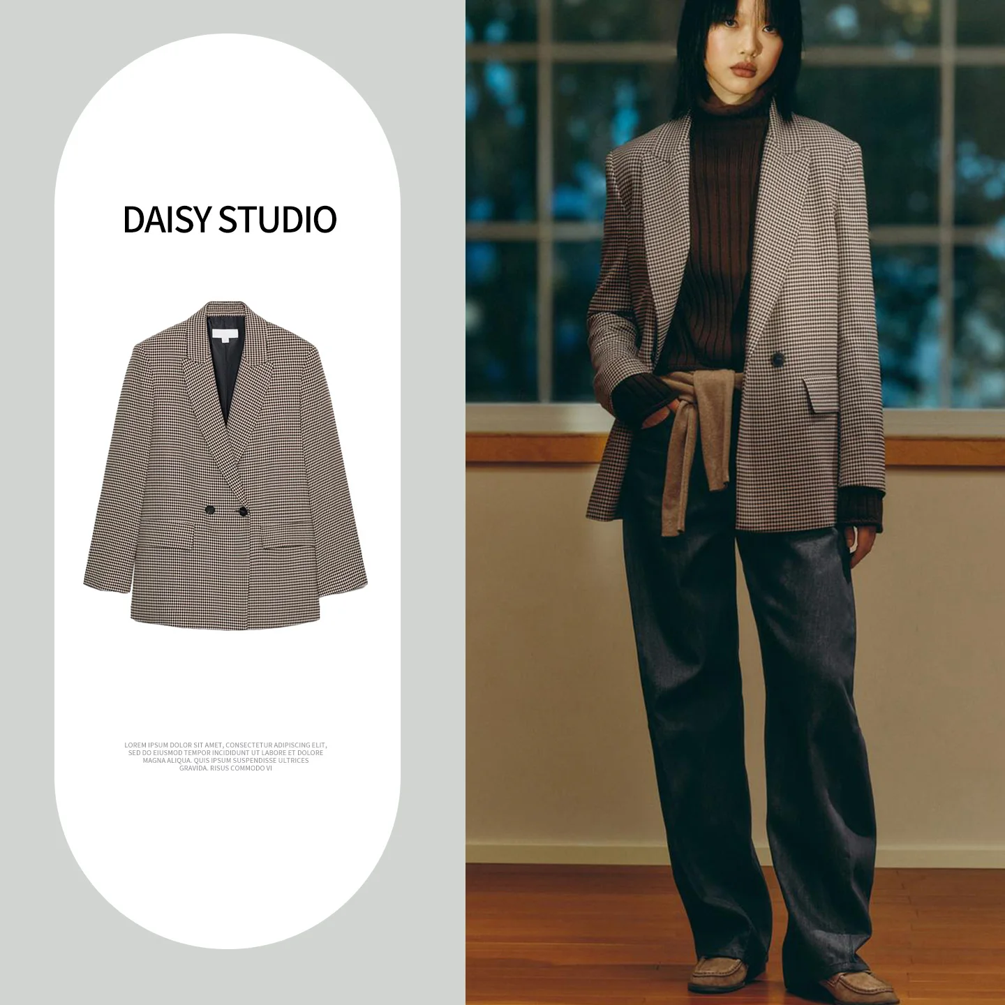 

Новая зимняя женская куртка-пиджак для офиса, свободного кроя, с длинными рукавами, двубортная, с подплечниками, с отложным воротником, из полиэфирного волокна