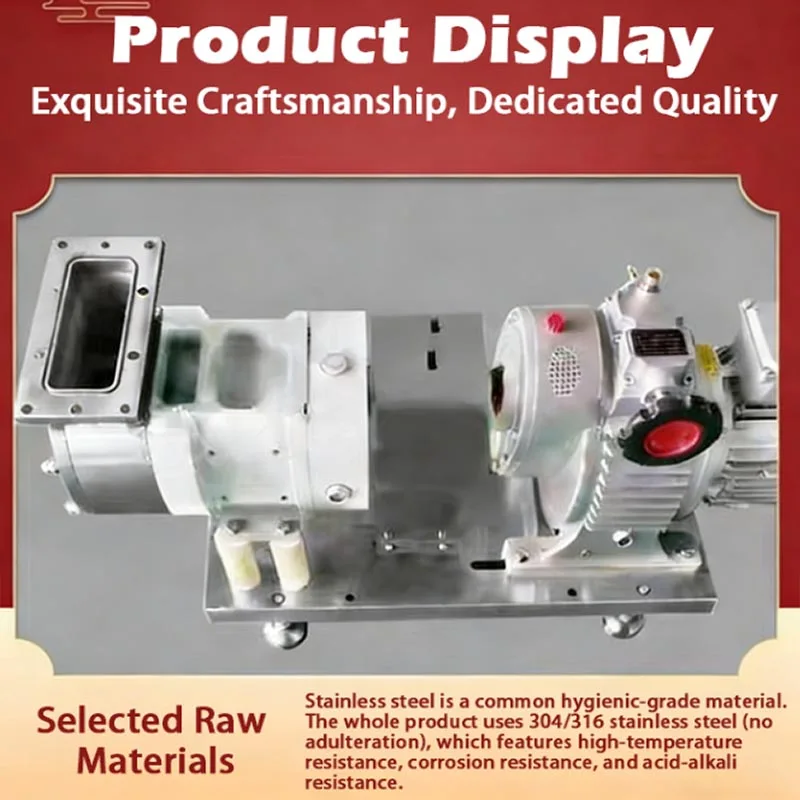 CRP-3Z-3/5/10/20 Rotor Lobe Pump 316L Sanitary Food Standard Stainless Steel Mini Twin-rotor Lobe Pump Head