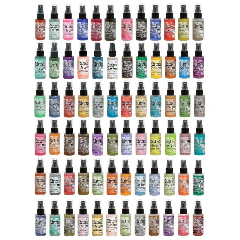 12 Colors Oxidation Spray Ink Shades Matte Retro Color Pigments Handcrafted DIY Creation Cards Diaries Magazines Paper Art