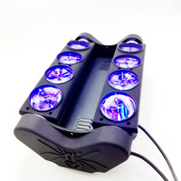 8x15W 4in1 RGBW Beam Moving Head Wash DJ Bar Strobe Stage Effects LED Spider Light
