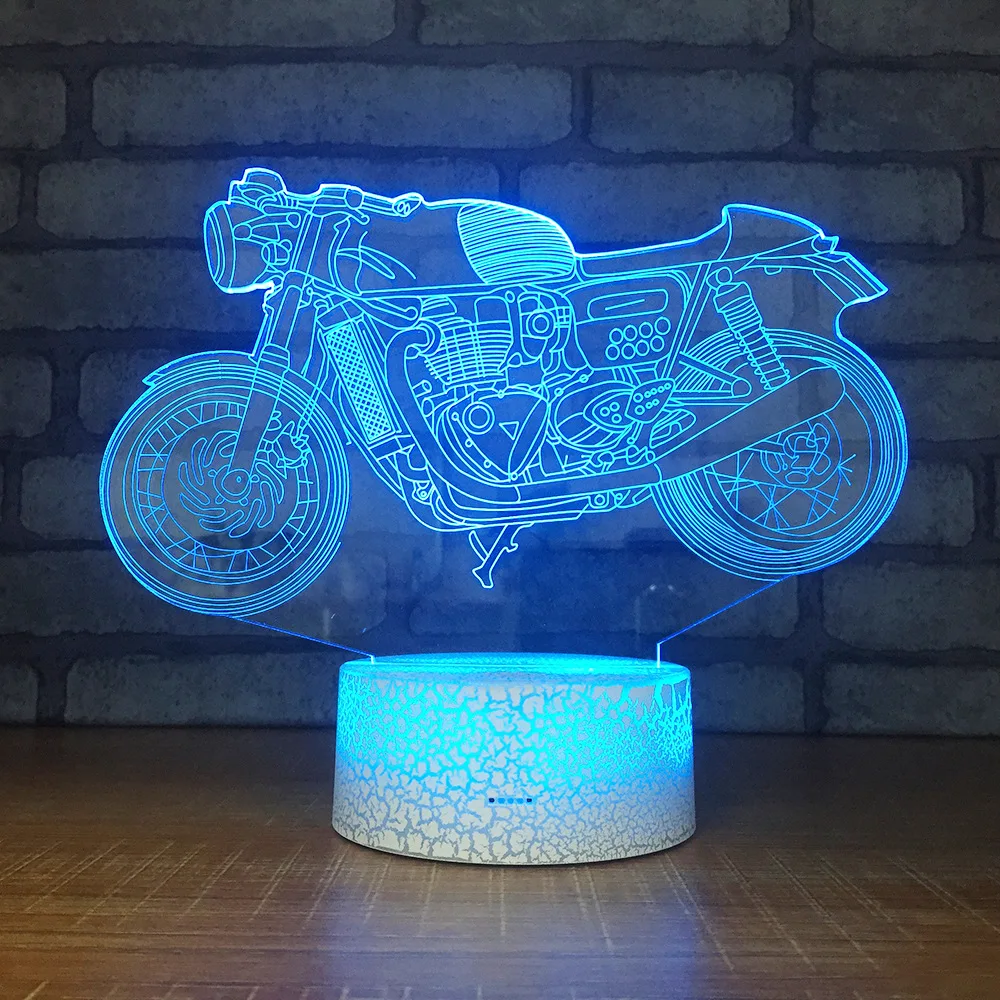 Motorcycle Series Bedroom Decoration Led  Table Lamps Atmosphere Lantern Creative Home Product Custom Gift Desk Lamp